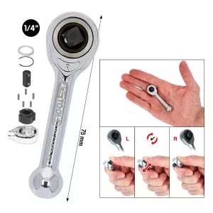 1/4" minispärrskaft. frigång