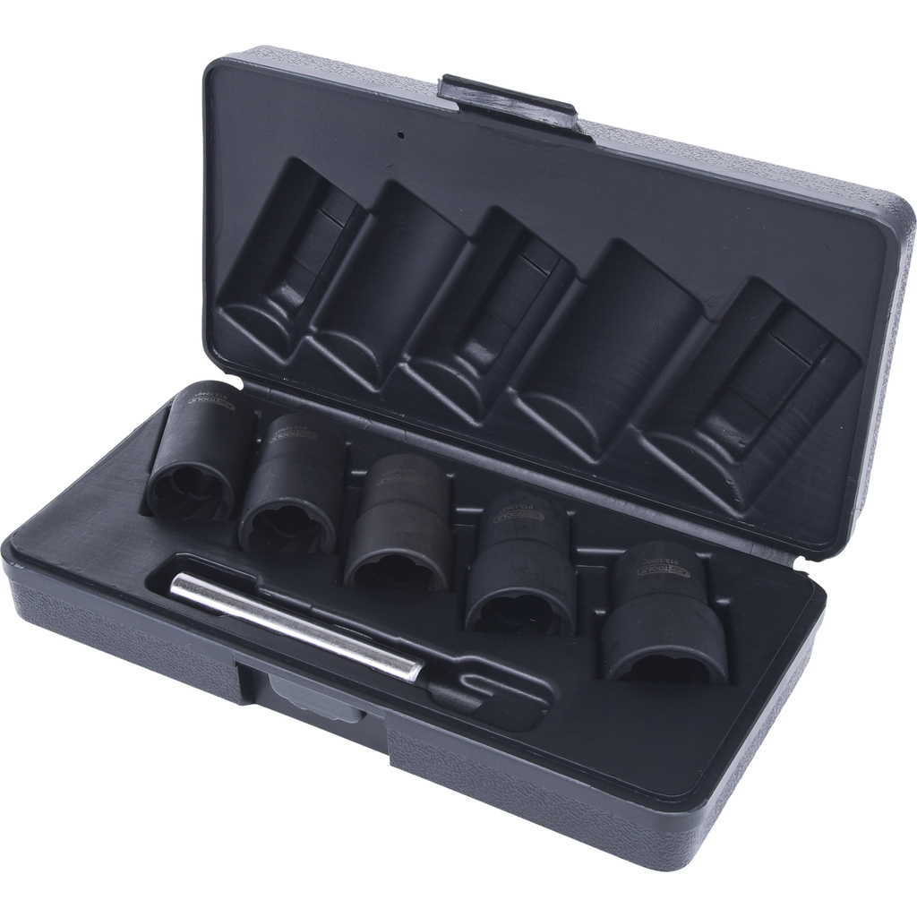 1/2" spiralprofil hylssats. 6-delar. 19-25mm