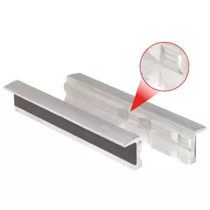 Aluminium-skruvstäd-skonbäcken med trapetsanvändning. 100 mm