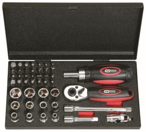 1/4'' Hylsnyckelsats. 45 delar