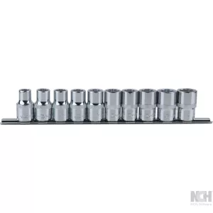 1/2" CHROMEplus 12-kant-hyls-sats. 10-delar. 10 - 19 mm