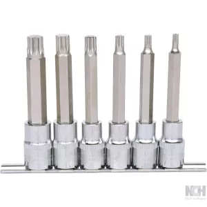 1/2" CHROMEplus bit-hylssats. XZN lång 6-delar. M5-M14