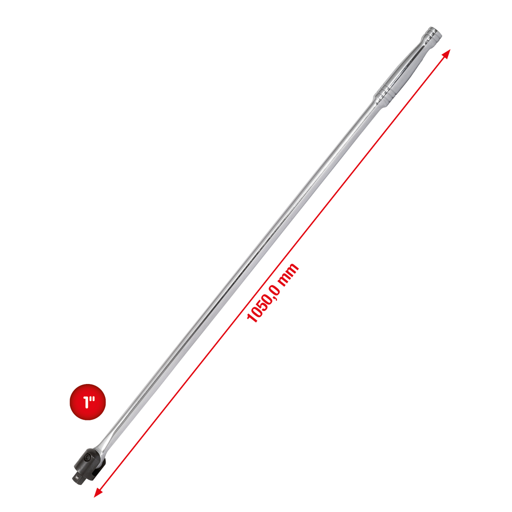 1'' CHROMEplus led-stickhandtag. 1050mm