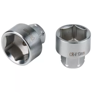 11 mm genomgångs-hylsa. 10 mm