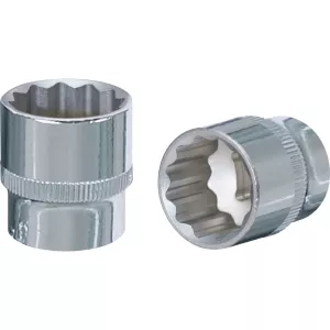 3/8" CHROMEplus 12-kant-hylsa. 1"