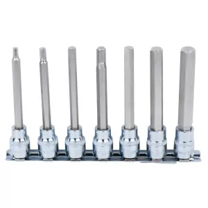 3/8" CHROMEplus bit-hylssats. insex 7-delar. 4-12mm lång