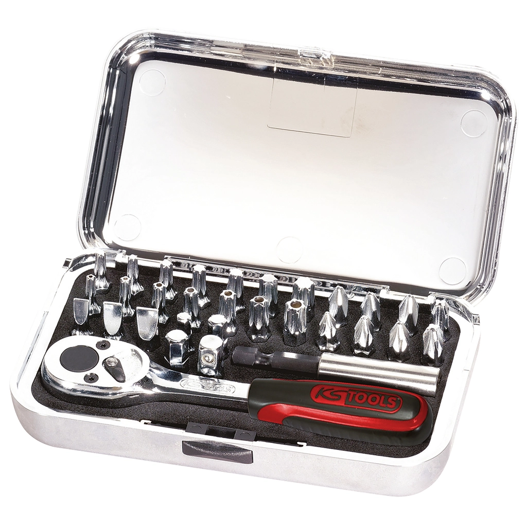 1/4" CHROME Bit-sats. 31-delar. blankpolerade bits