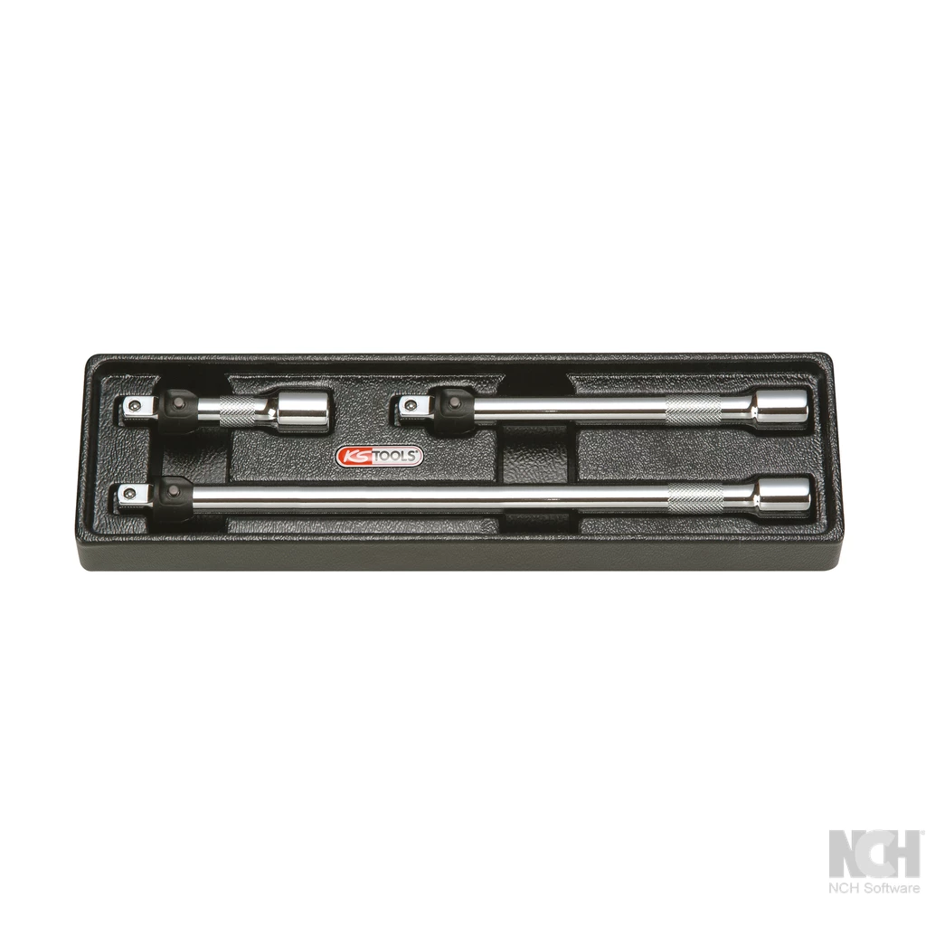 3/8" CHROMEplus förlängningssats med låsning. 3-delar