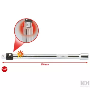 1/4'' CHROMEplus förlängning med spärr. 250mm