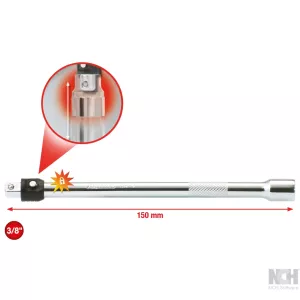 3/8'' CHROMEplus förlängning med spärr. 150mm