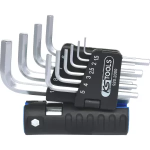 3-i-1 Torx vinkelstiftnyckelsats. 10-delar. kort