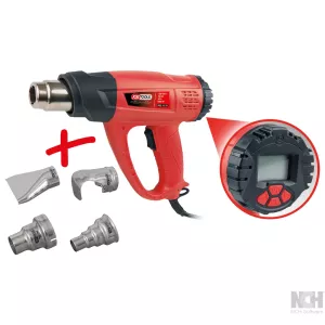 Varmluftspistol-sats. digital. 5-delar