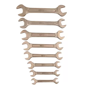 BRONZEplus dubbel-gaffelnyckel-sats. 8-delar