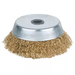 BRONZEplus krukborste. bronstråd. vågig. Ø 85 mm