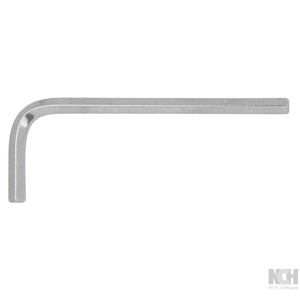 ROSTFRITT STÅL insex-vinkelstiftnyckel. kort. 6.0mm