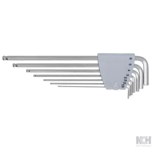 ROSTFRITT STÅL insex-vinkelstiftnyckel-sats XL. 7-delar