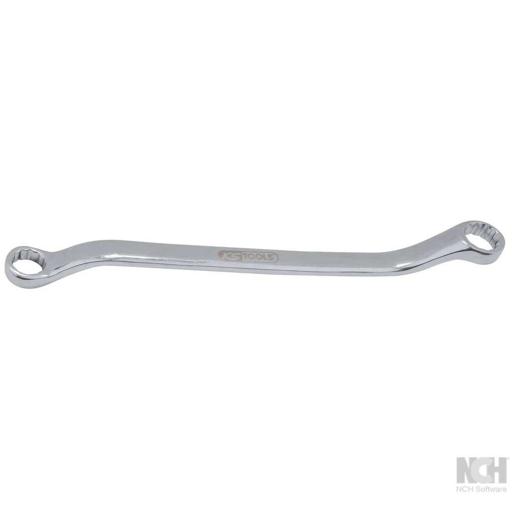 ROSTFRITT STÅL dubbel-ringnyckel. vinklad. 8x10mm