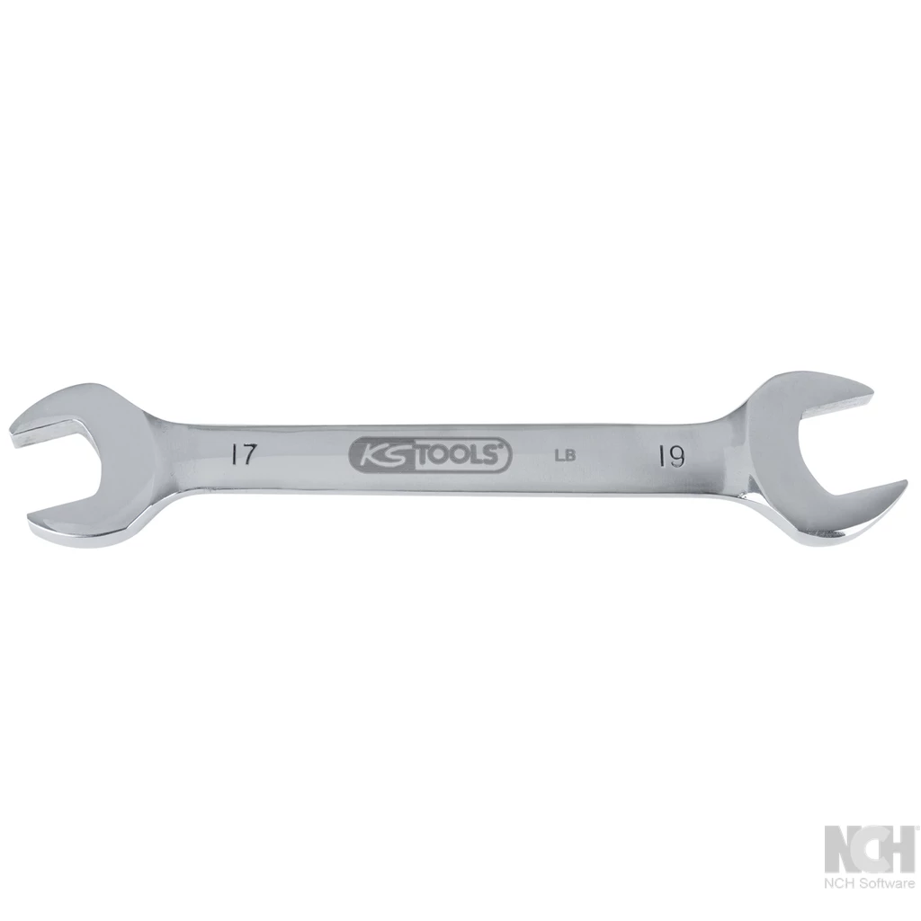 ROSTFRITT STÅL dubbel-gaffelnyckel 5.5 x 7 mm. vinklad