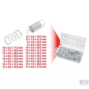 Sortiment fjädrar. 200-delar