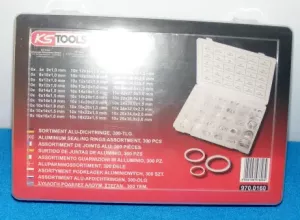 Sortiment aluminium-tätningsringar.M5-28. 300-delar