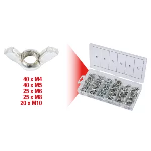 Sortiment flygelmuttrar. 150-delar