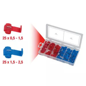 Sortiment förgreningskontakt. 50-delar