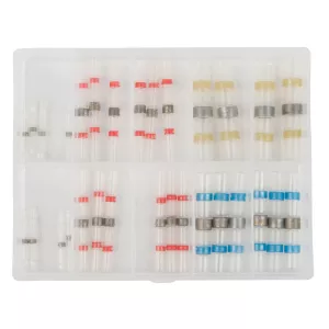 Sortiment lödmuffar. isolerade. 1.8x25 mm-6.2x40 mm. 30 delar