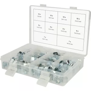 Sortiment minislangklämmor. Ø 7-18mm. 78 delar
