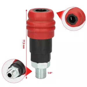 2 stegs tryckluftssäkerhetskoppling. 1/4”