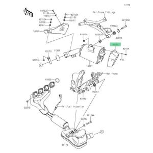 Kawasaki ljuddämparavslut/kåpa Versys 1000