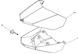 Bakre kåpa Ski-Doo MXZ/GSX/Renegade mfl