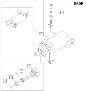 Startmotor Lynx/Ski-Doo