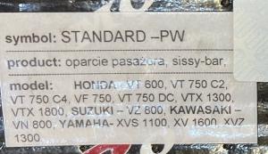 Sissybar Honda VF750C Bl.a Magna 93-