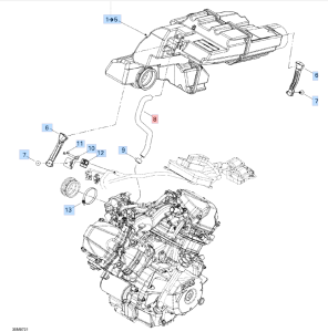 Slang vevhusventilation Ski-Doo