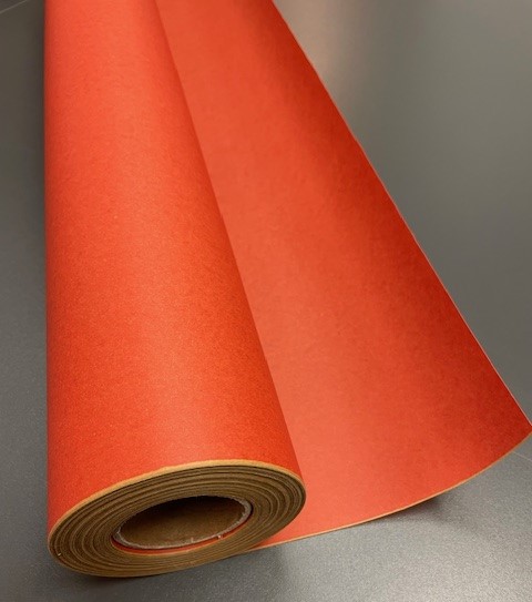 Vaxat papper, rulle på 4 m, bredd 70cm i orange