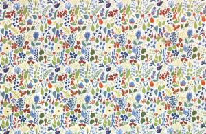 Tyg på metervara, mönster HERBARIUM av Stig Lindberg, multi