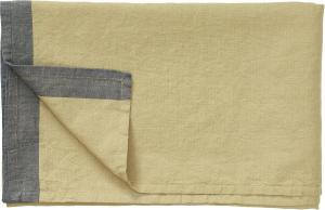 Stor Duk AMY i ockragult med bred grå rand längs med långsidorna