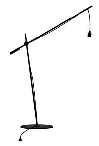 Golvlampa ANUND, svart, inkl. Flex Out kabel med E27 ringfäste