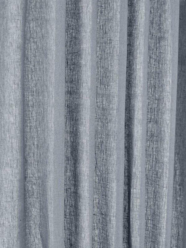Ingrid enfärgad gardin i halvlinne, Denim, 2-pack, extra långa, Stl.140x280cm