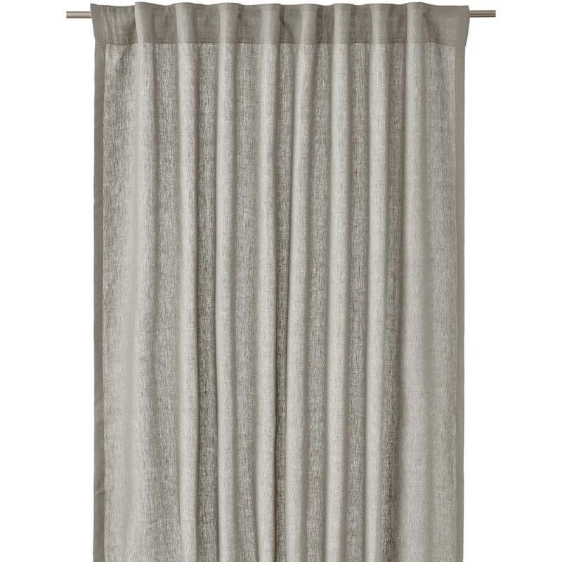 Ingrid enfärgad gardin i halvlinne, Linne, 2-pack, extra långa, Stl.140x280cm