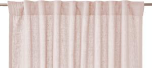 Ingrid enfärgad gardinkappa i halvlinne, Rosa Stl.50x250cm