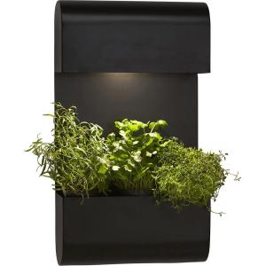 Fasadlampa, vägglampa PLANTA för plantering, E27, svart metall, IP44