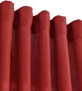 Gardinlängd 2P CECIL, 2x145x260cm, enfärgad, röd