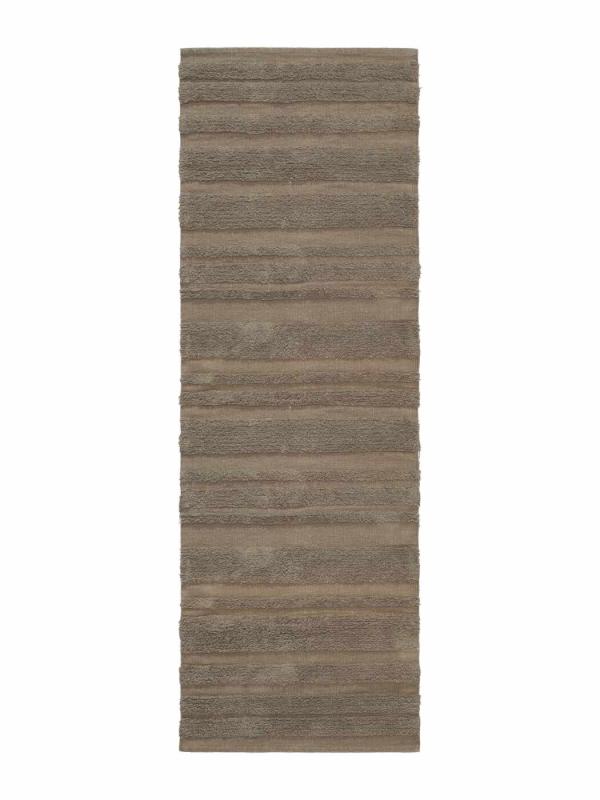 Maddox Matta, tuftat reliefmönster i ränder, Nougat, Strl: 70x240cm