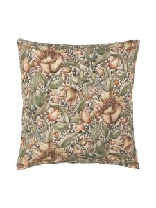 Kuddfodral Theo, William Morris inspirerat blommönster, Stl: 45x45cm, Grön, Beige,