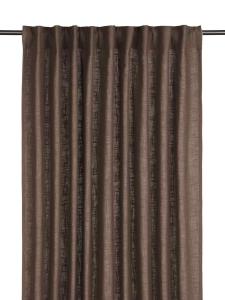 Gardin Harper, enfärgad i kraftig bomull med slubbeffekt, Stl. 2x140x280cm, brun