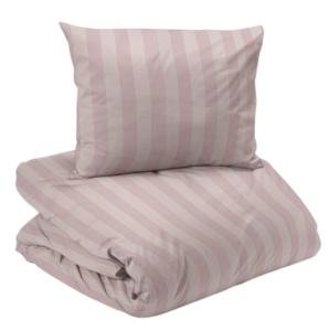 Bäddset MIRAGE, stilig vävd rand med hotellkänsla i skön satin i rosa