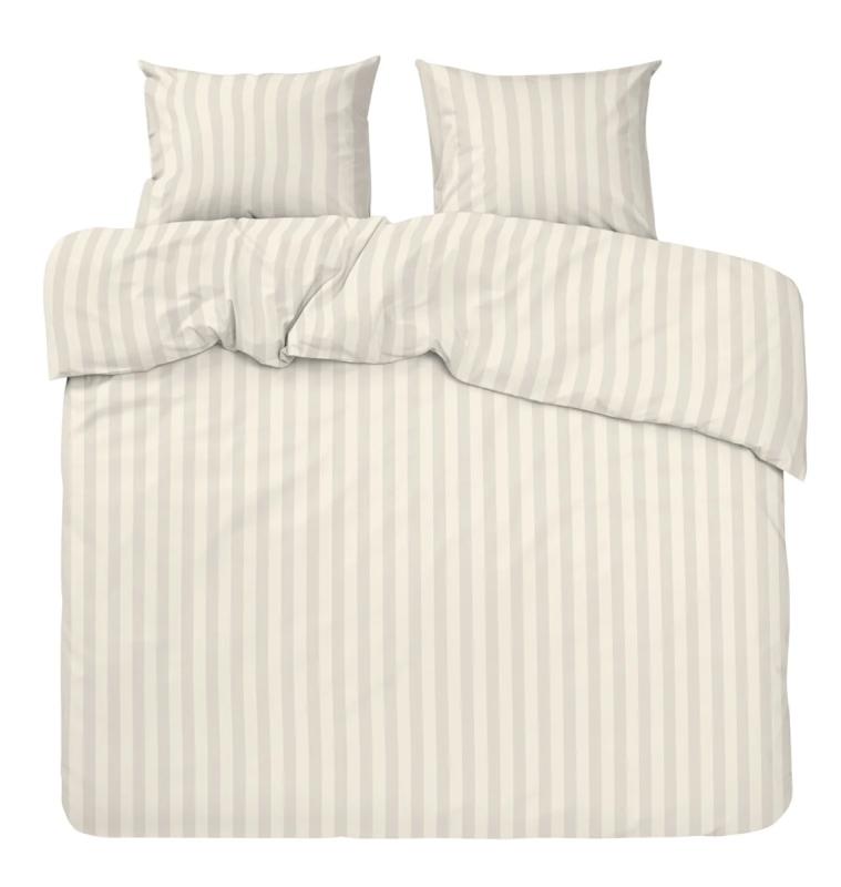 Bäddset MIRAGE KINGSIZE, stilig vävd rand med hotellkänsla i skön satin i champagne