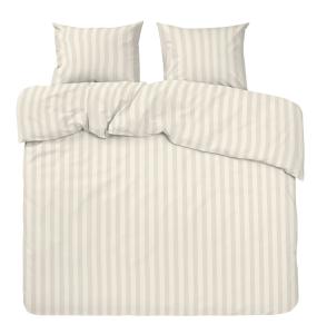 Bäddset MIRAGE KINGSIZE, stilig vävd rand med hotellkänsla i skön satin i champagne