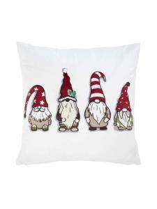 Kuddfodral Tomte Familj, Stl. 45x45cm, Offwhite